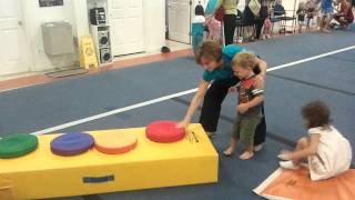 Christian playing at the Gym America pre-school op