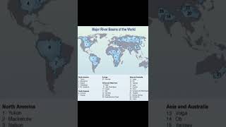 Major River Basins #shorts  #world  #upsc #geography #bpsc #ssc #trending