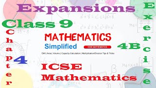 Expansions | ICSE Mathematics - Class 9 | Chapter 4 - Exercise 4B