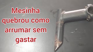 mesinha do guidão quebrou como arrumar sem gastar#bicicleta