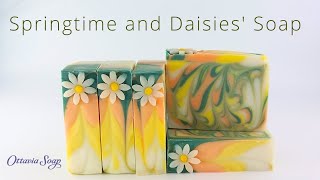 Springtime and Daisies’  Soap– Soap making tutorial – Subtitled