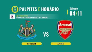 Palpites Newcastle x Arsenal: 11ª rodada da Premier League - 04/11/2023