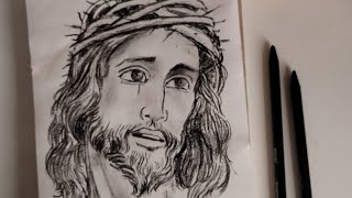 Drawing Lord Jesus in charcoal pencil #jesus #charcoal #drawing