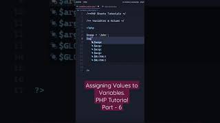 PHP Tutorial: Assigning Values to Variables - Part 6 #shorts