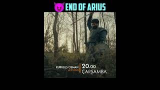 End of Arius😈 Osman killed evil Arius|Osman status #shorts #kurulusosmanseason3