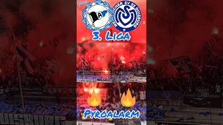 MSV Duisburg Pyro in Bielefeld 31.3.24 #pyroalarm #2bundesliga #msvduisburg