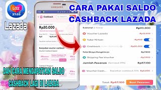 Cara Pakai Saldo Cashback Lazada Terbaru