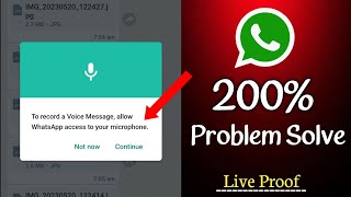 to record a voice message allow whatsapp access to your microphone tap settings | whatsapp problem