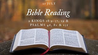 Bible Reading: 25 July - 2 Kings 18:9-37, 19 and Psalms 46, 80 and 135