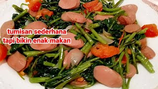 tumis kangkung sosis sederhana tapi enak