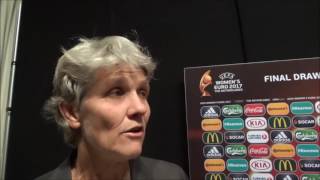 Reactie Pia Sundhage (Zweden) op EK Loting 2017