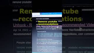 remove youtube recommendation