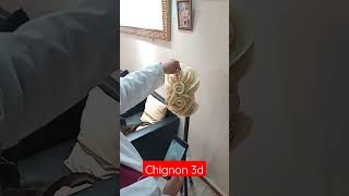 كيفية عمل تسريحة عروس شينيو 3d chignon marié 3d