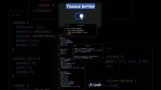 Toggle Button in HTML & CSS 🚀 | #shorts #ytshorts #reels #html #css