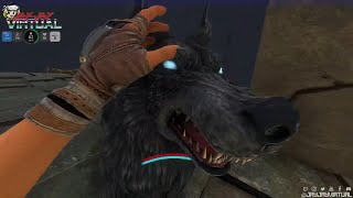 Killing demons and befriending a Hellhound pupper in VR🔥 Hellsweeper VR Demo Live stream #vr