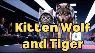 Kitten vs. Wolf Cat vs. Tiger: Battle for the Catwalk Crown!