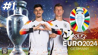 GERMANY ROAD TO EURO 2024 CHAMPION EPS 1 - PES 2021 EURO 2024 PC GAMEPLAY