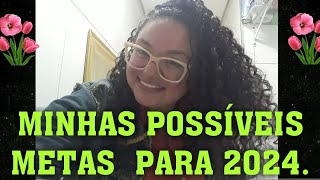 MINHAS POSSÍVEIS METAS PARA 2024.