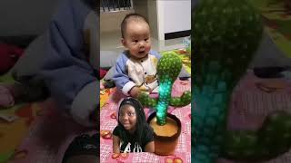 babies reactions to cactus plant #cactus#cactusplant#talkingcactus#dancingcactus#baby#kids