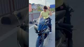 Lady Biker Sanjana Ride R15 V3 refreshing edition