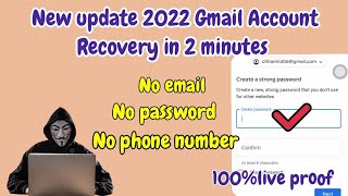 New Trick_Gmail Account Recovery Latest Update 2023_Google Account Recovery Without Any Verifcation