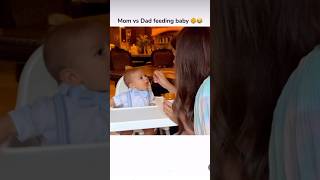 Mom vs Dad feeding time