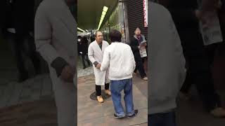 Fight Club : Japanese old men fighting near tokyo subway  #shorts #fightclub #lifeinjapan #oldmen