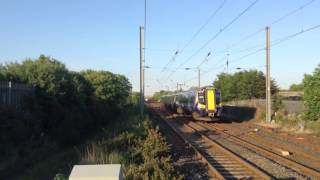 380020 hurtling through Stevenston ECS