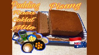 Pudding pisang rasa coklat milo