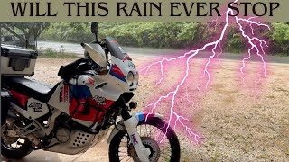 I got caught on in a thunderstorm riding my motorbike from Khao Lak to Bangkok