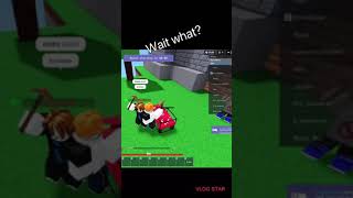 I broke my own bed in roblox bedwars!?? (Glitch) #shorts