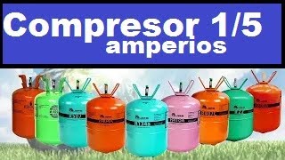 ¿CUÁNTO AMPERAJE DE CORRIENTE CONSUME UN COMPRESOR DE 1/5HP EN REFRIGERACIÓN?