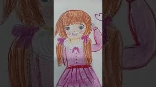 Cute anime girl drawing ☺️#drawing #anime