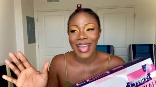 AFRICAN GIRL TRYING TO INSTALL SYNTHETIC LACE WIG FOR THE FIRST TIME EVER  (OUTRE BRAND)