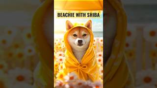 BEACHIE WITH SHIBA #dog  #puppy #shorts #viral #trending #shorts  #youtubeshorts #cute #doggo #dogs