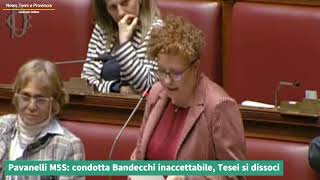 Emma Pavanelli M5S:  condotta Bandecchi inaccettabile, Tesei si dissoci