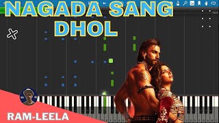 Nagada Sang Dhol Piano Tutorial | RamLeela | रामलीला | Deepika Padukone | Ranveer Singh | Rishabh DA