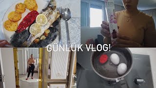 SPORA BAŞLADIK! 🏃🏼‍♀️GÜNÜN MENÜSÜ! 🐟 AYNAM GELDİ! GÜNLÜK VLOG! ❤️