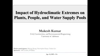 Impact of Hydroclimatic Extremes on Plants, People, and Water Supply Pools