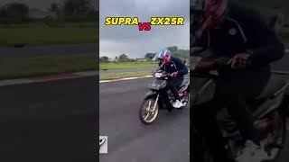 Adu kencang supra vs zx25r 💥 #motorbalap #supra