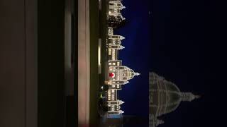 Victoria Island parliament building Night view - legislative assembly of BC