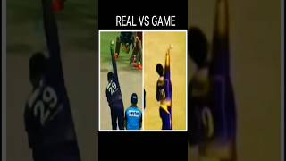 VARUN CHAKRABORTY REAL VS GAME BOWLING ACTION IN REAL CRICKET 20/22/23/24/25 #cricket #shorts #ipl