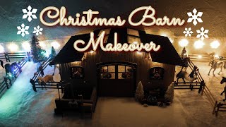 Christmas Barn Makeover! *Decorate With Me!*🎄❄️ | SchleichMas Day 1! #SCHLEICHMAS22