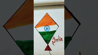 Indian Flag  kite drawing