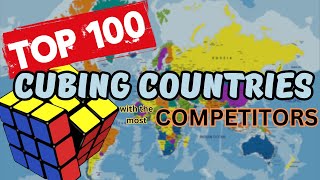 Countries with the most Rubik's Cube Competitors