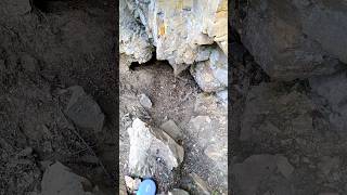 It was a TIGHT Squeeze getting into this old kootenay Gold Mine Shaft ,