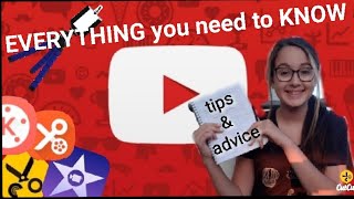 TIPS & ADVICE for YOUTUBERS II EVERYTHING you need to KNOW