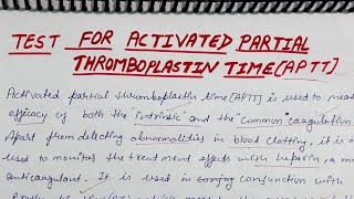 Activated Partial Thromboplastin Time (APTT)