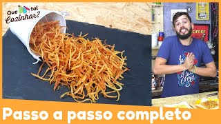 Irresistível essa batata palha caseira bem sequinha e crocante | Fica igual a do pacotinho