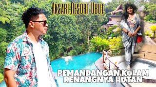 Aksari Resort Ubut, pemandangan kolamnya Hutan, istri seneng bangett!!!